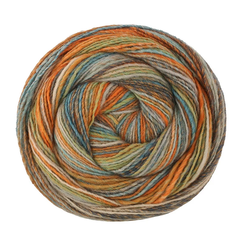 Lana Grossa Gomitolo Disegno 522 Oliv/Beige/Ocker/Dunkel-/Hellgrau/Türkis/Orange/Mint