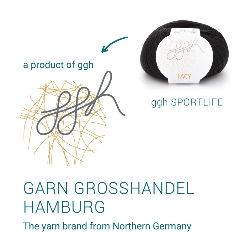 GGH Lacy | Merinowolle mit Seide | 25g - 170m | 010 - Schwarz
