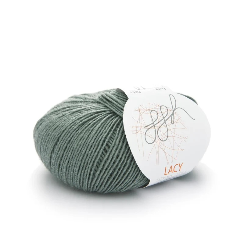 GGH Lacy | Merinowolle mit Seide | 25g - 170m | 009 - Grüngrau