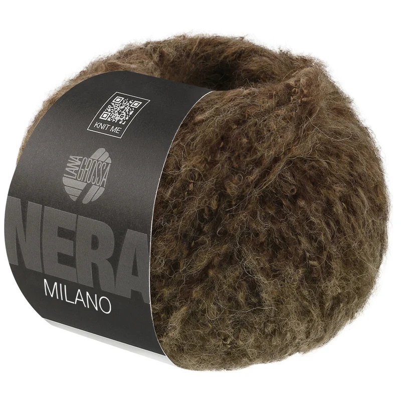 Lana Grossa Milano 010 Dunkelbraun meliert