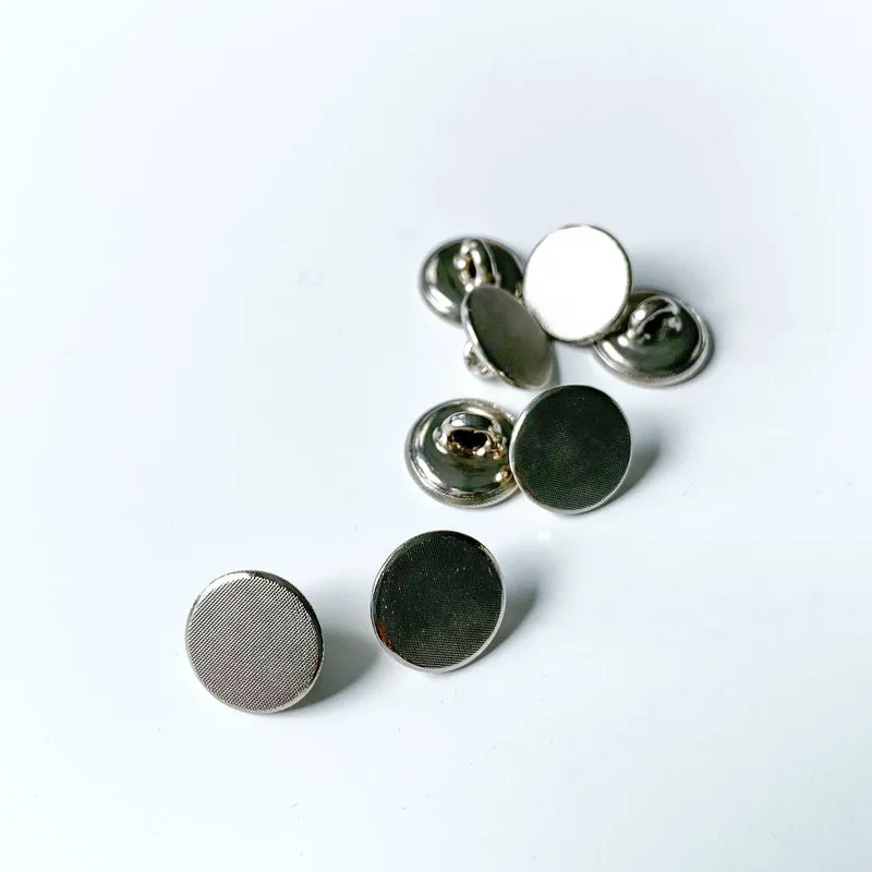 Blusenknopf silber matt 10 mm