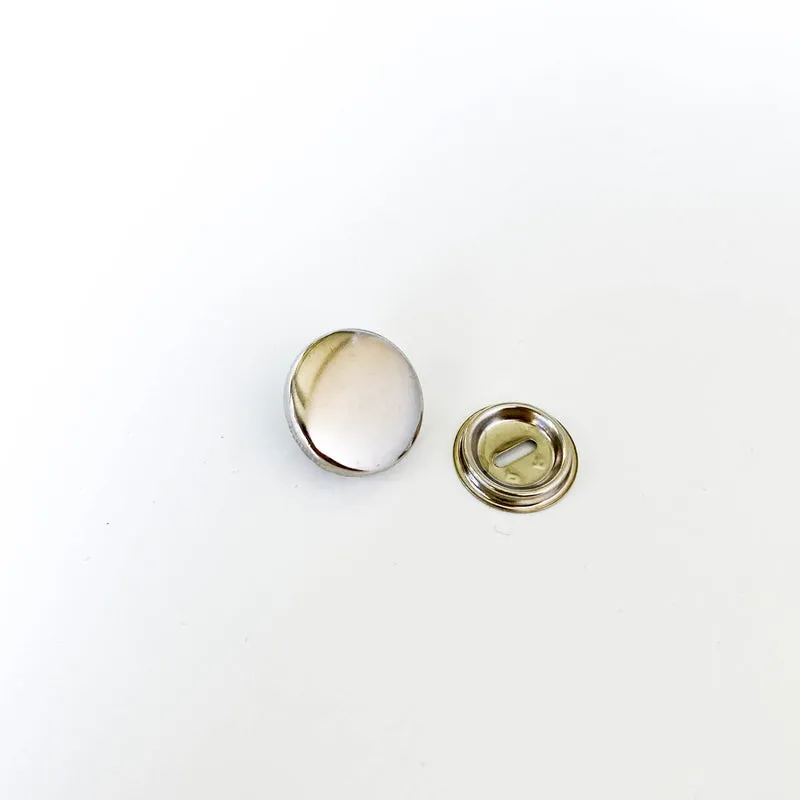 Überziehbare Knöpfe silber Ø 1,4 cm (+ Anleitung)