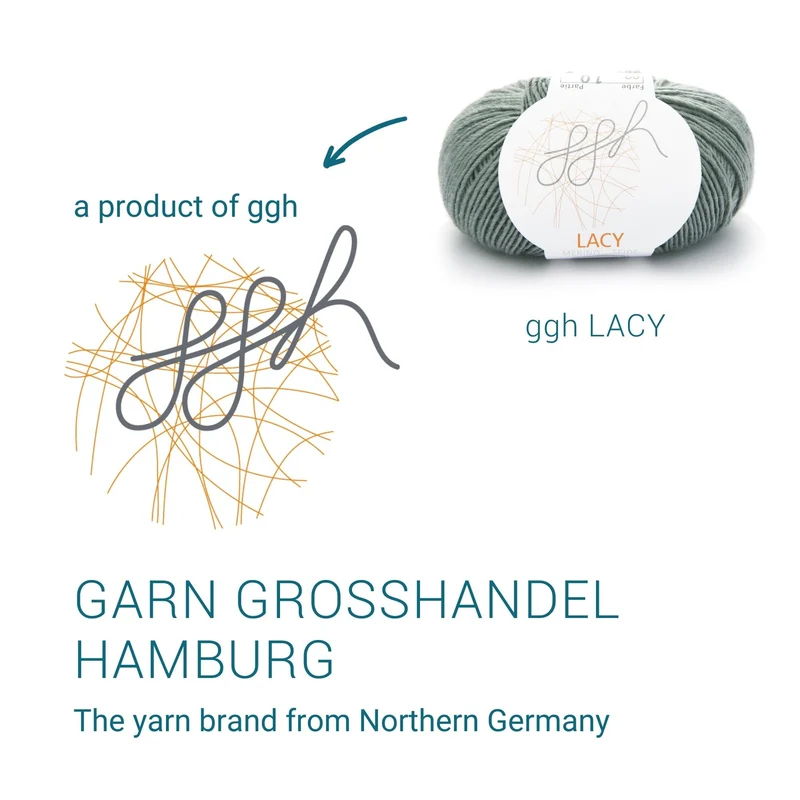 ggh Lacy | Set mit 4 x 25g (insg. 100g) - 009 - Grüngrau