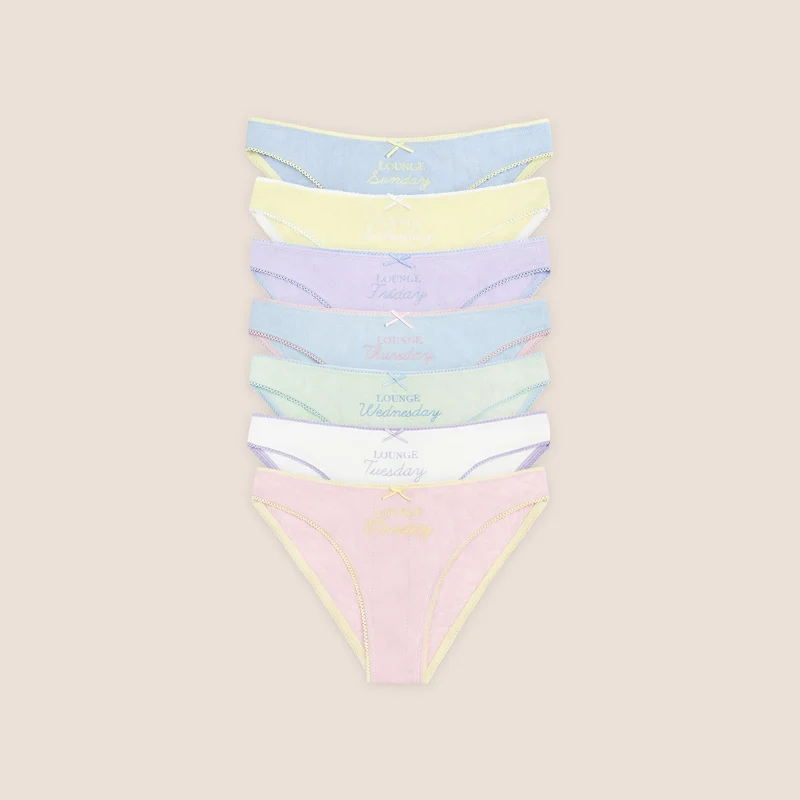 Days of the Week Slip (7er Paket) - Mehrfarbiges Pastell
