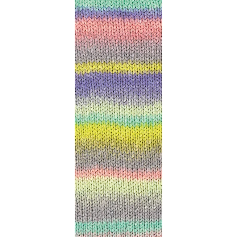 Lana Grossa Meilenweit 100 Fontana 5455 Minttürkis/Flieder/Rosa/Grau/Limette/Helloliv/Zartgrün