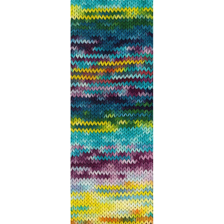 Lana Grossa Meilenweit 100 Cascata 5208 Altrosa/Brombeere/Türkis/Hell türkis/Zitronengelb/Dunkelgrün/Petrol/Nachtblau/Gelb/Rostrot