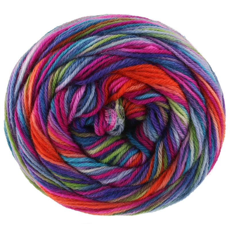 Lana Grossa Meilenweit 100 Cascata 5207 Dunkelblau/Hell-/Rostrot/Hellblau/Weinrot/Fuchsia/Flieder/Marineblau/Jade/Dunkelgrün/Pistazie