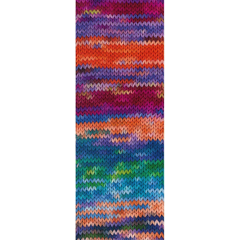 Lana Grossa Meilenweit 100 Cascata 5207 Dunkelblau/Hell-/Rostrot/Hellblau/Weinrot/Fuchsia/Flieder/Marineblau/Jade/Dunkelgrün/Pistazie