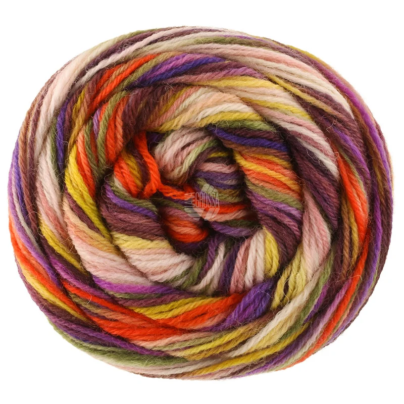 Lana Grossa Meilenweit 100 Cascata 5204 Rot/Rosa/Violett/Hell-/Dunkeloliv/Gelb/Orange/Dunkelrot/Mokka