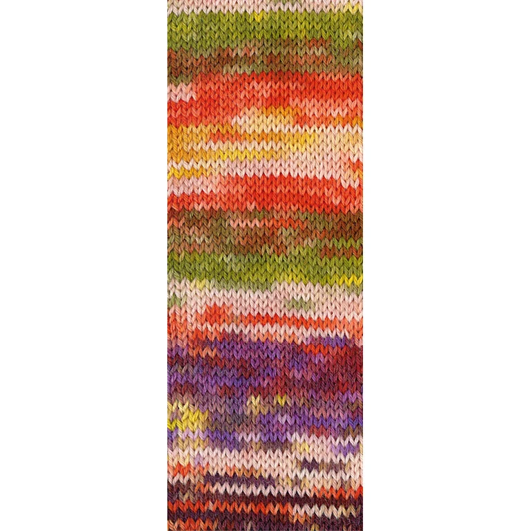 Lana Grossa Meilenweit 100 Cascata 5204 Rot/Rosa/Violett/Hell-/Dunkeloliv/Gelb/Orange/Dunkelrot/Mokka