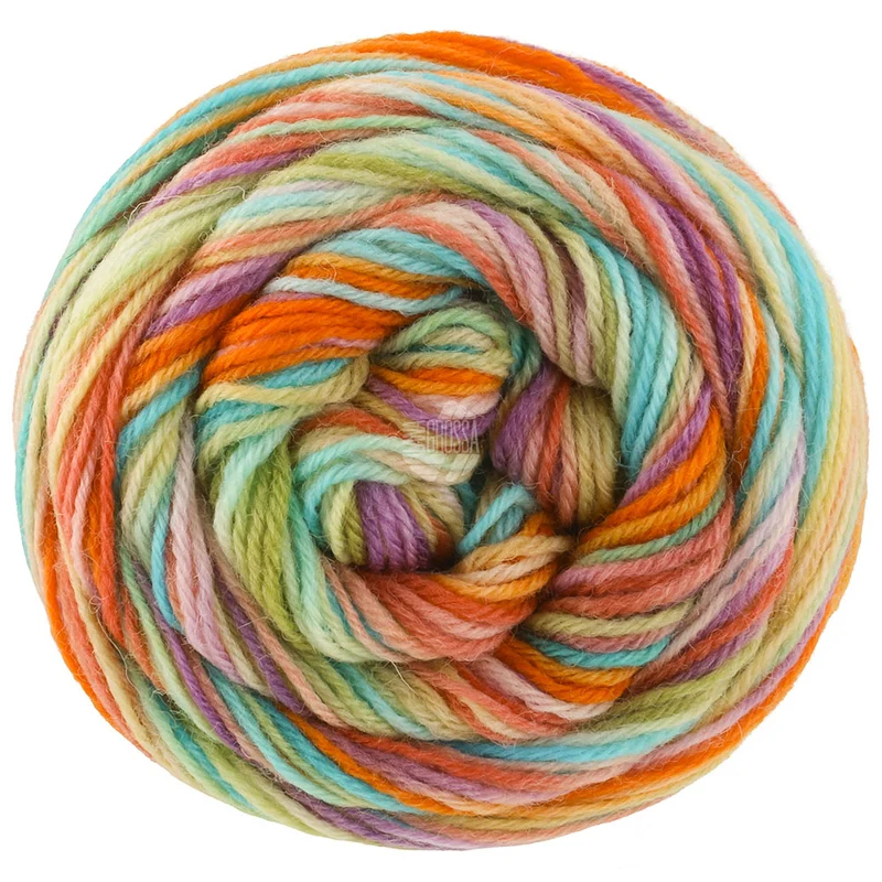 Lana Grossa Meilenweit 100 Cascata 5203 Pflaume/Linde/Zartgrün/Rost/Olive/Türkis/Minze/Violett/Blau