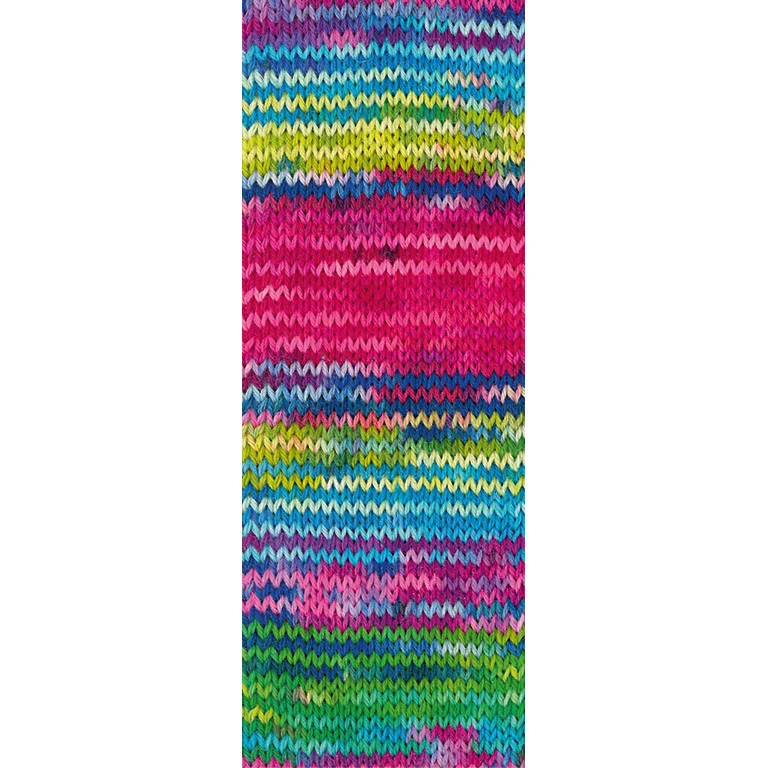 Lana Grossa Meilenweit 100 Cascata 5202 Türkis/Mint/Limette/Dunkelblau/Fuchsia/Rosa/Grün/Zitronengelb