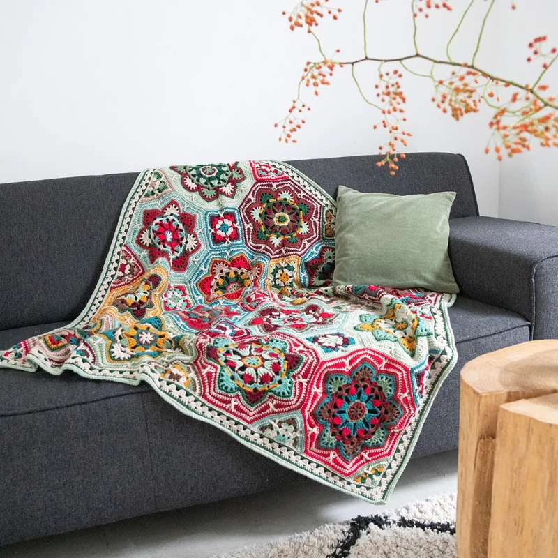 Häkelpaket „Persian Tiles“ – Decke für Weihnachten