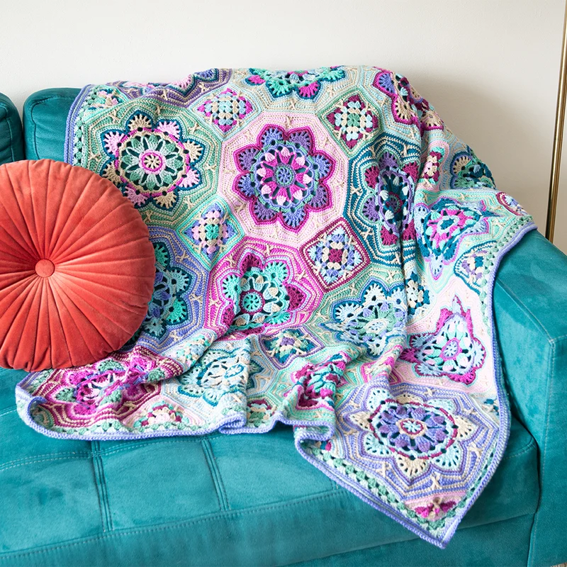 Persian Tiles Lavender Fields Decke – Häkelpaket