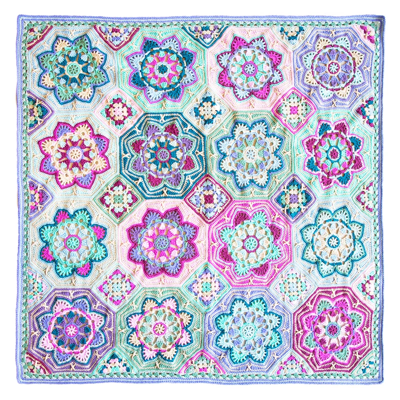 Persian Tiles Lavender Fields Decke – Häkelpaket