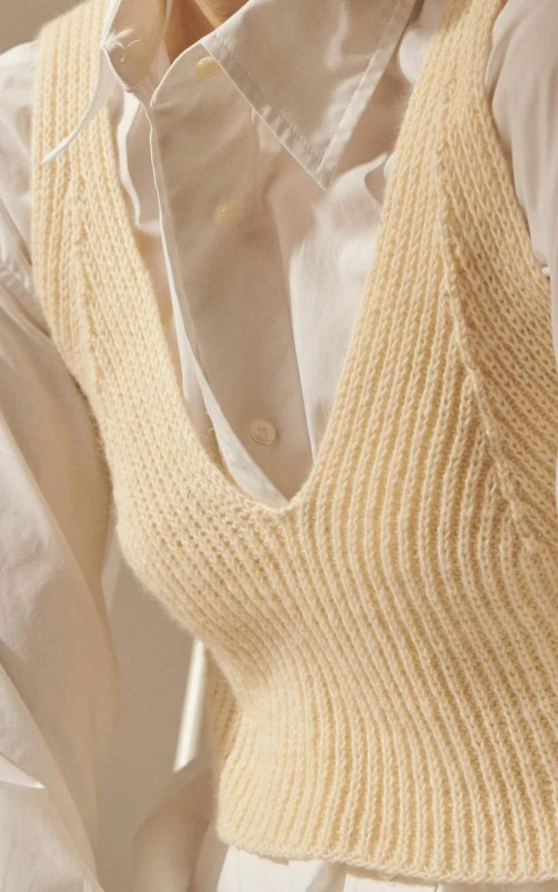 Bustier-Top im Halbpatentmuster - ECOPUNO - Strickset