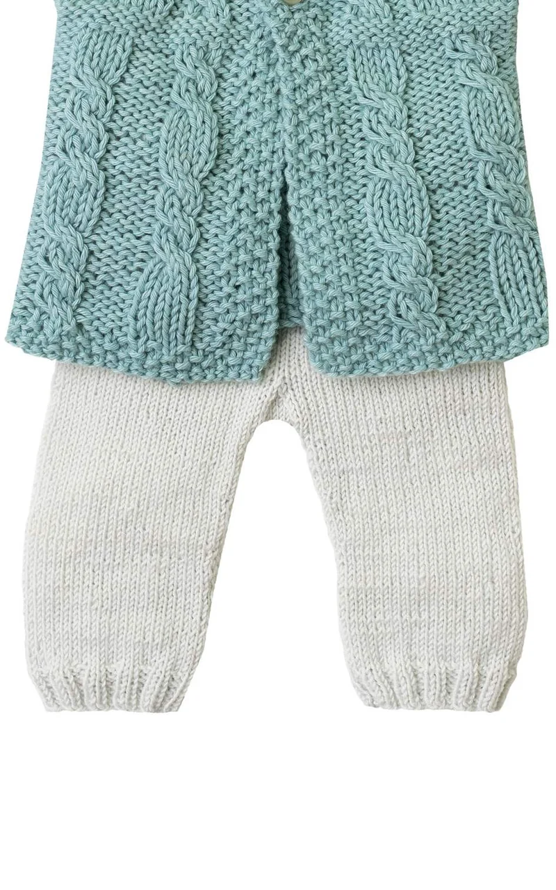 Baby Hose mit Rippenrand - MERRY MERINO 220 - Strickset