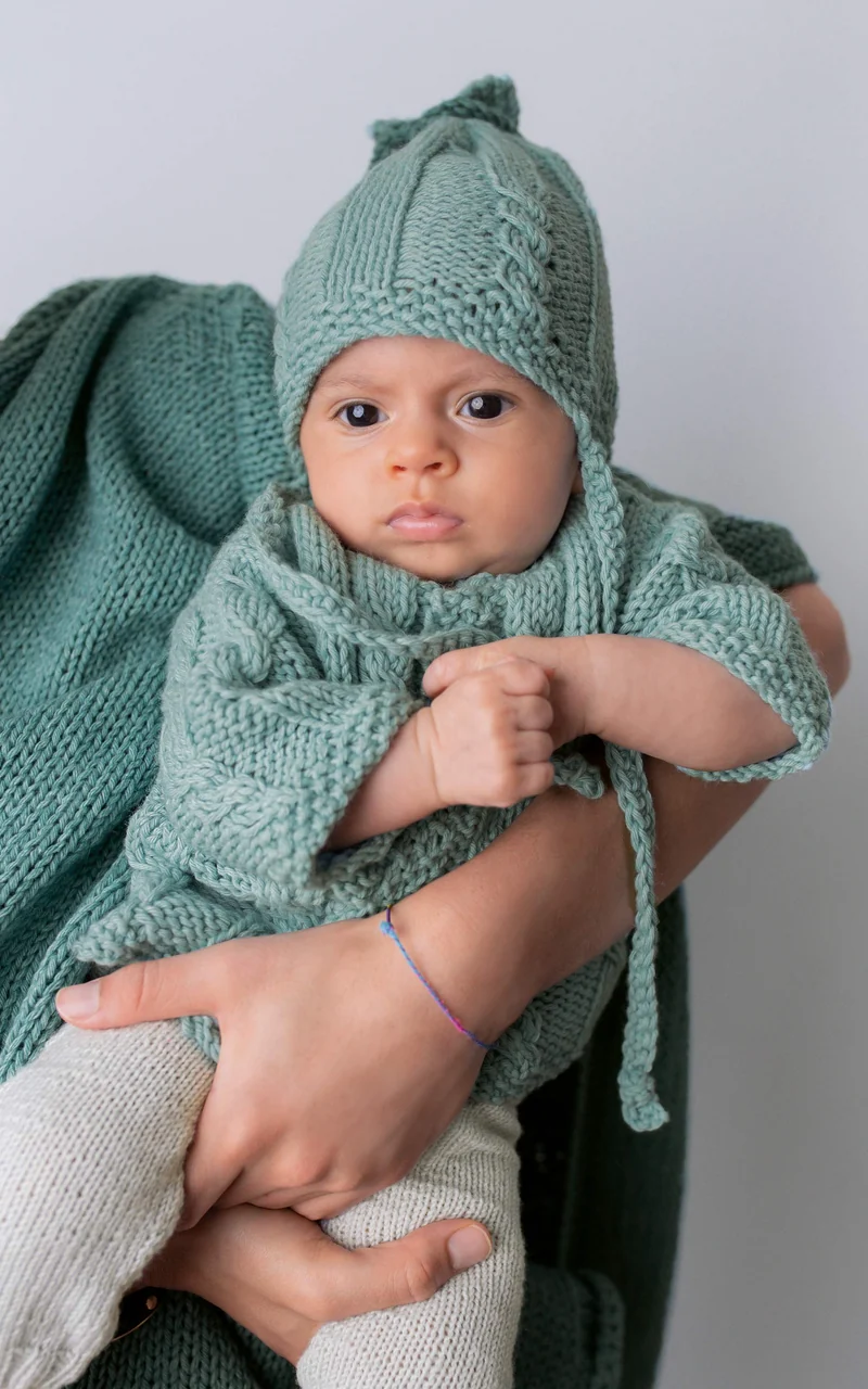 Baby Hose mit Rippenrand - MERRY MERINO 220 - Strickset