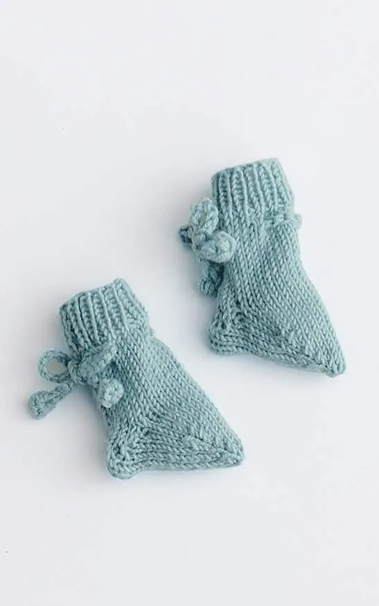 Baby Strümpfe mit Band - THE MERRY MERINO 220 GOTS - Strickset