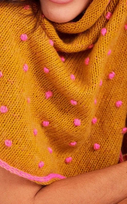 Schal mit Pünktchen - Ecopuno - Strickset