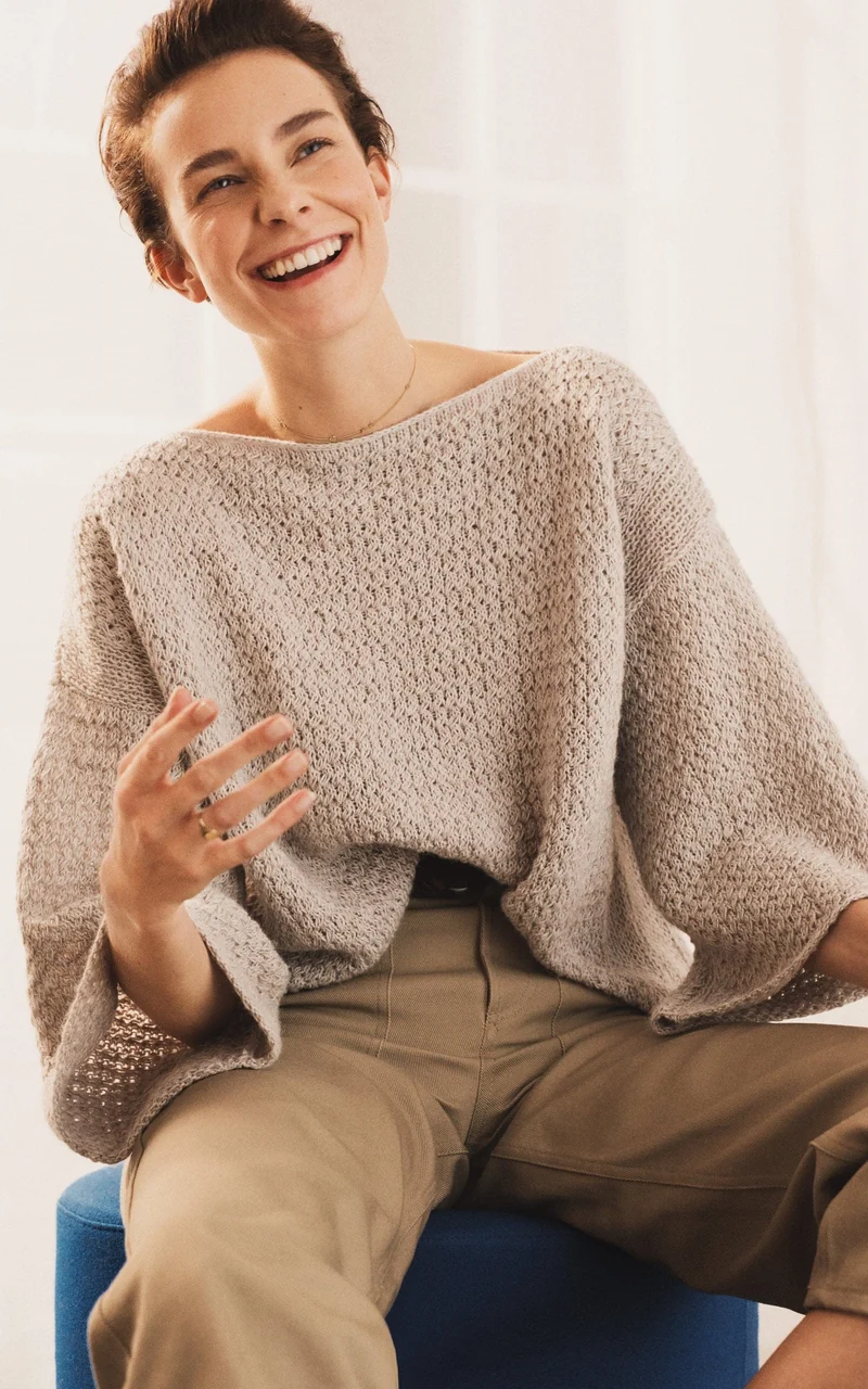 Weitgeschnittener Pullover - ECOPUNO - Strickpaket