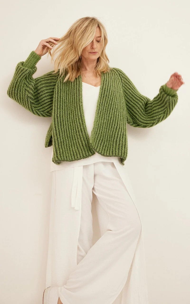 Jacke im Rippenmuster - SILKHAIR - ECOPUNO - Strickset