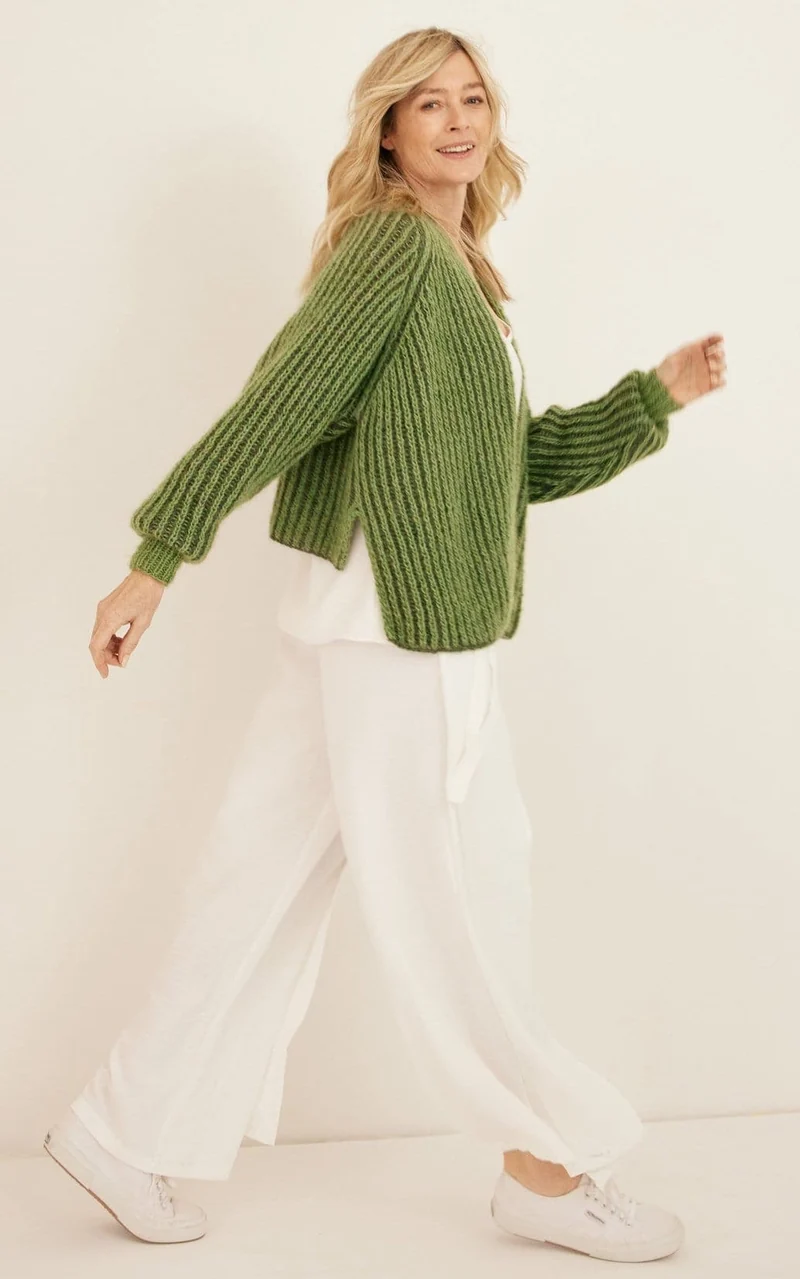 Jacke im Rippenmuster - SILKHAIR - ECOPUNO - Strickset