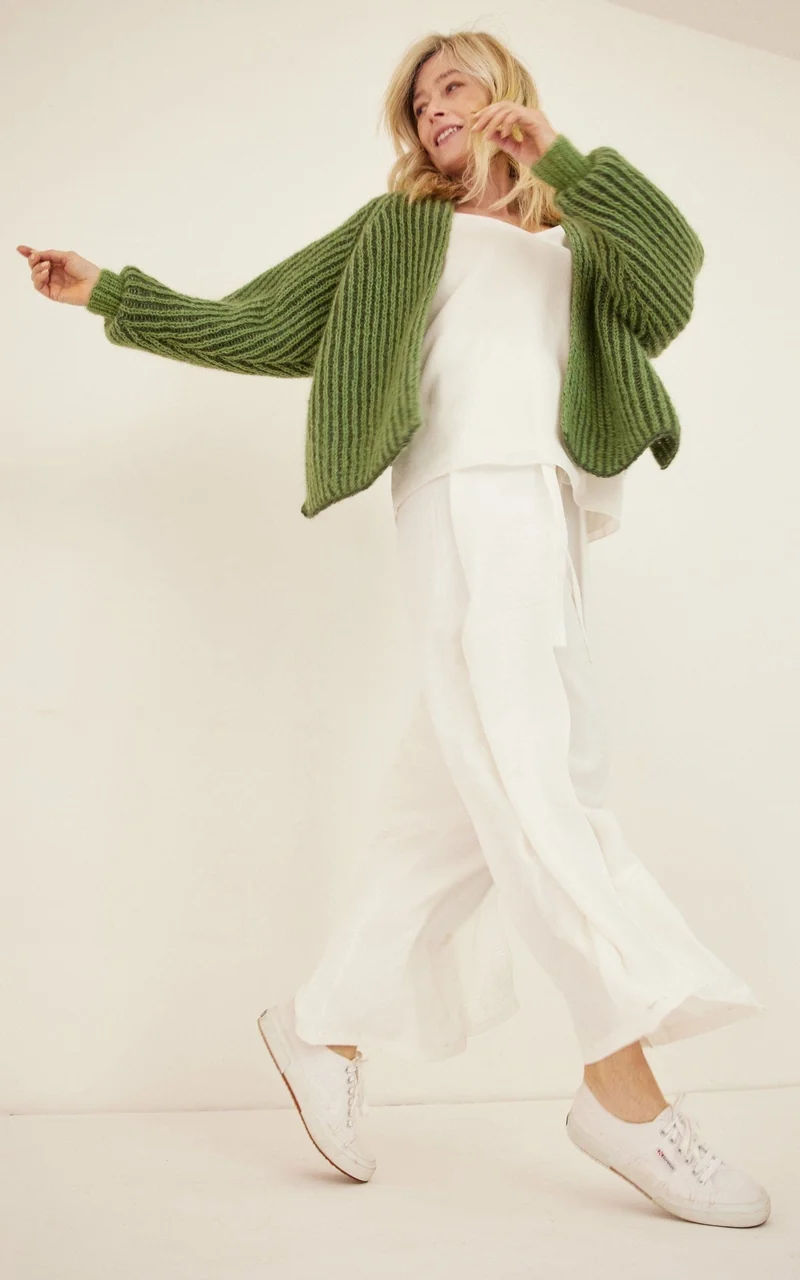 Jacke im Rippenmuster - SILKHAIR - ECOPUNO - Strickset