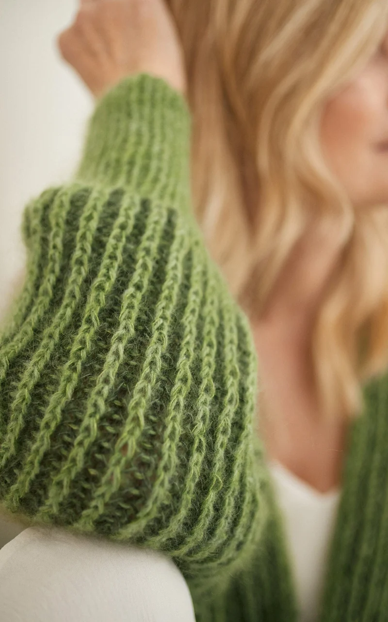 Jacke im Rippenmuster - SILKHAIR - ECOPUNO - Strickset