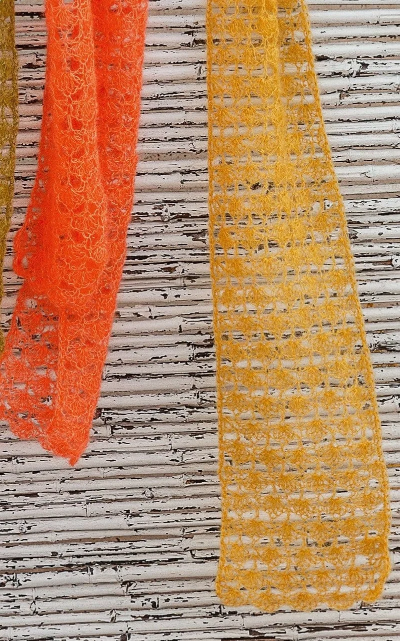 Schal mit Muschelmuster - SILKHAIR - Häkelset