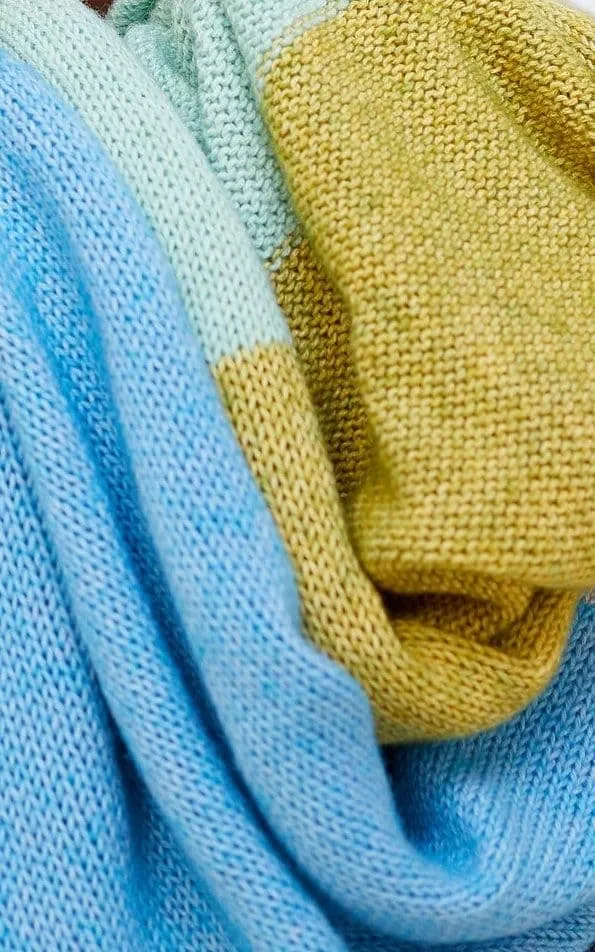 Schal mit Colorblocks - ECOPUNO - Strickset