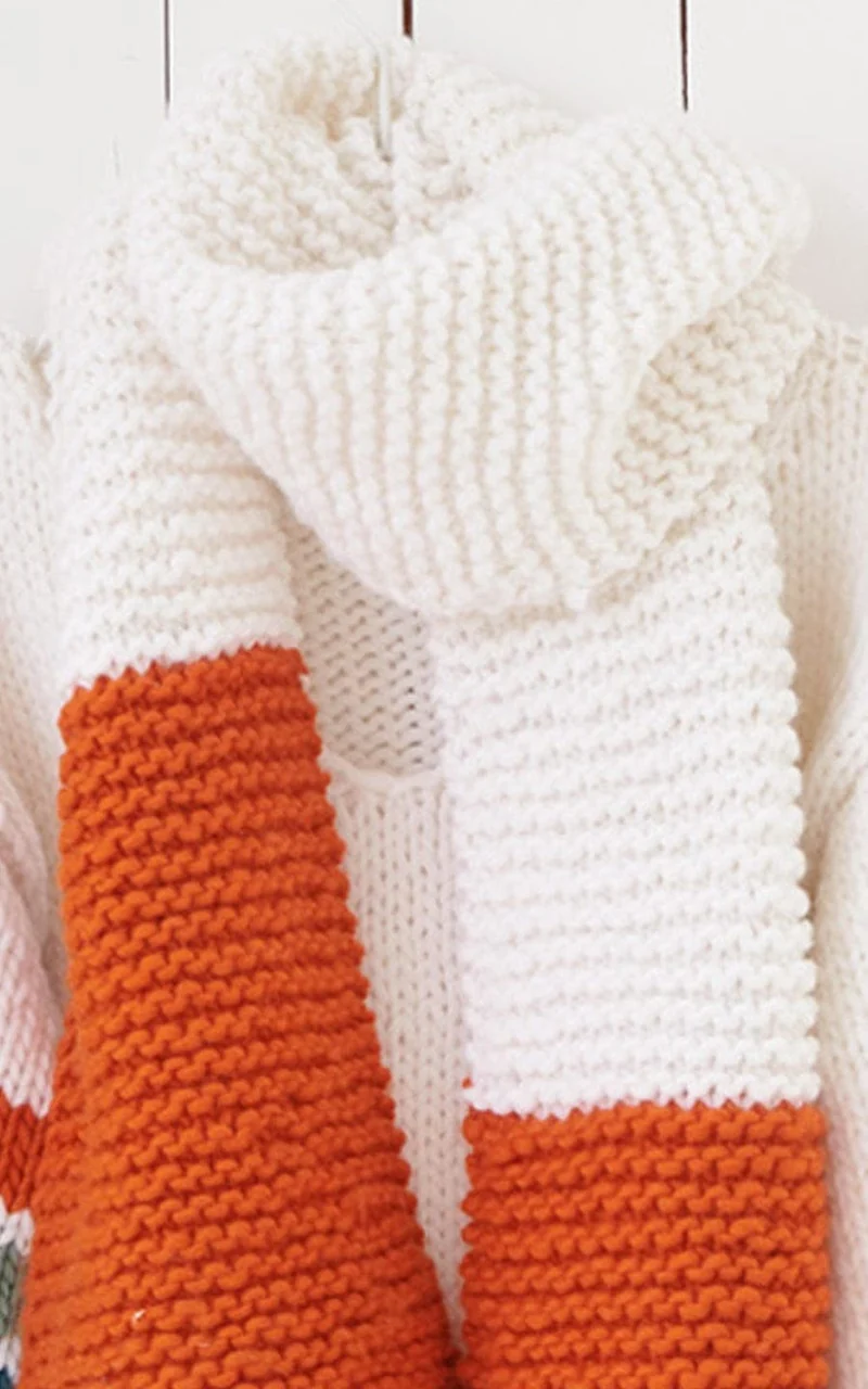 Bicolor-Schal - PER LEI - Strickset