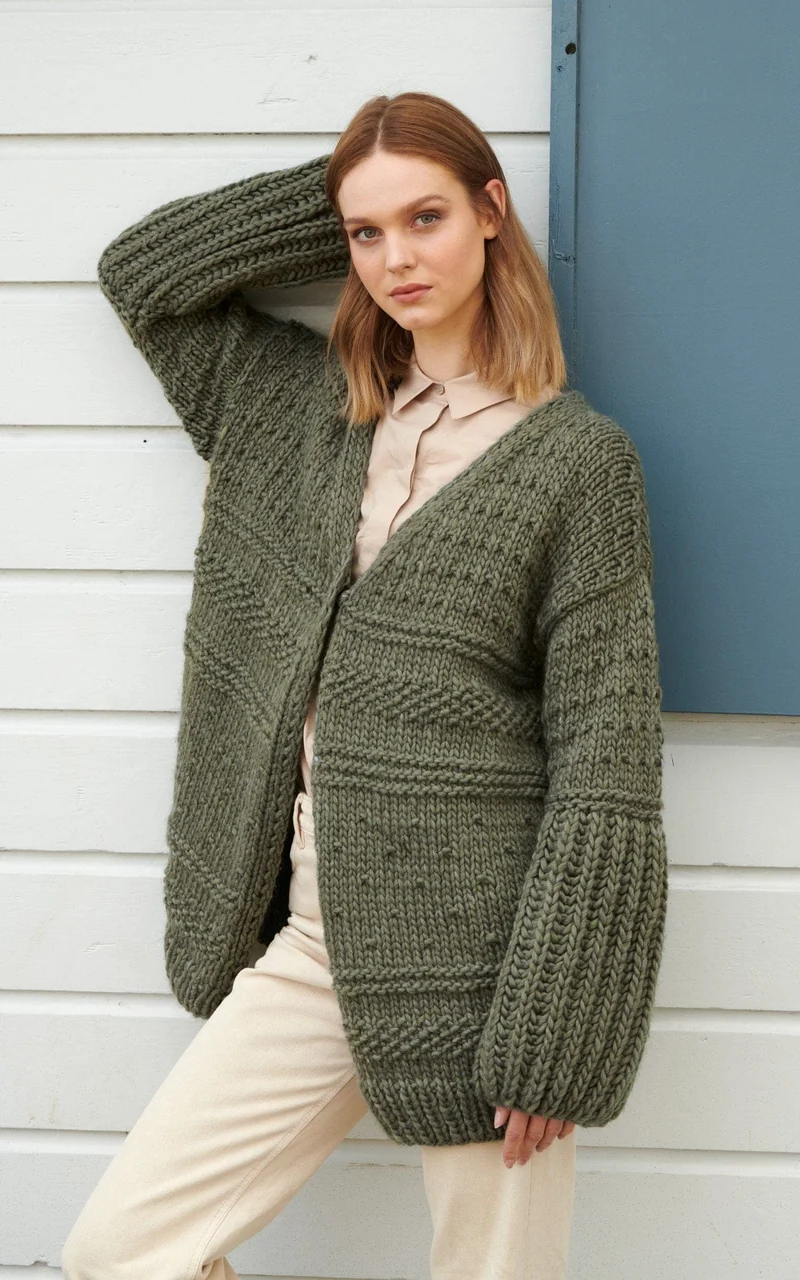 Jacke lang - PER LEI - Strickset