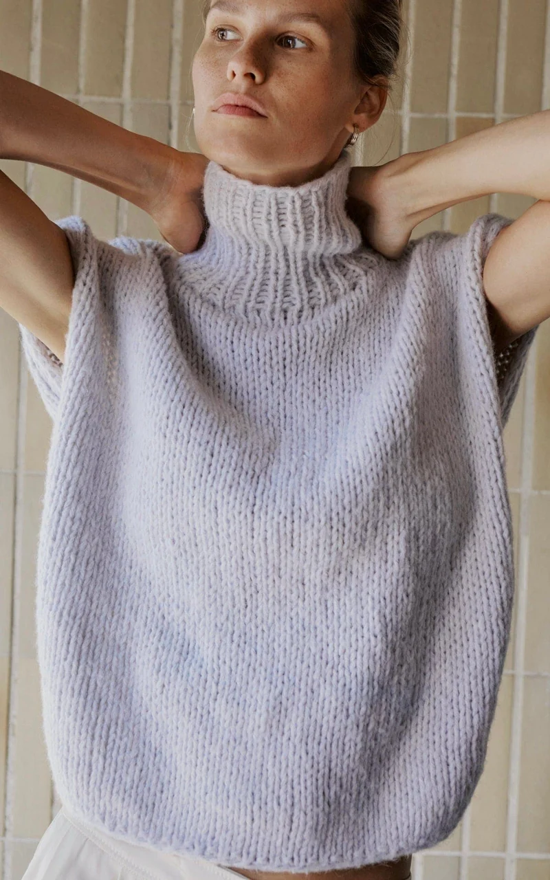 Einfacher Pullunder mit Rollkragen - OONIQUE CHUNKY - Strickset