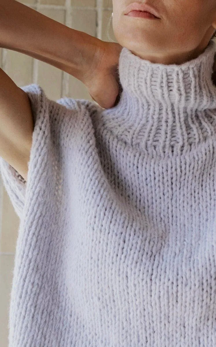 Einfacher Pullunder mit Rollkragen - OONIQUE CHUNKY - Strickset