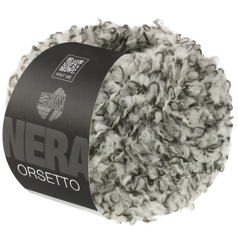 Lana Grossa Orsetto 105 Schwarz/Creme