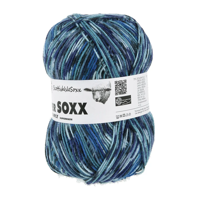 Lang Yarns Super Soxx Color 4-fach 576 Blau 1154 Iona