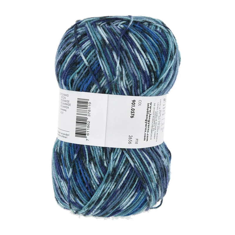 Lang Yarns Super Soxx Color 4-fach 576 Blau 1154 Iona