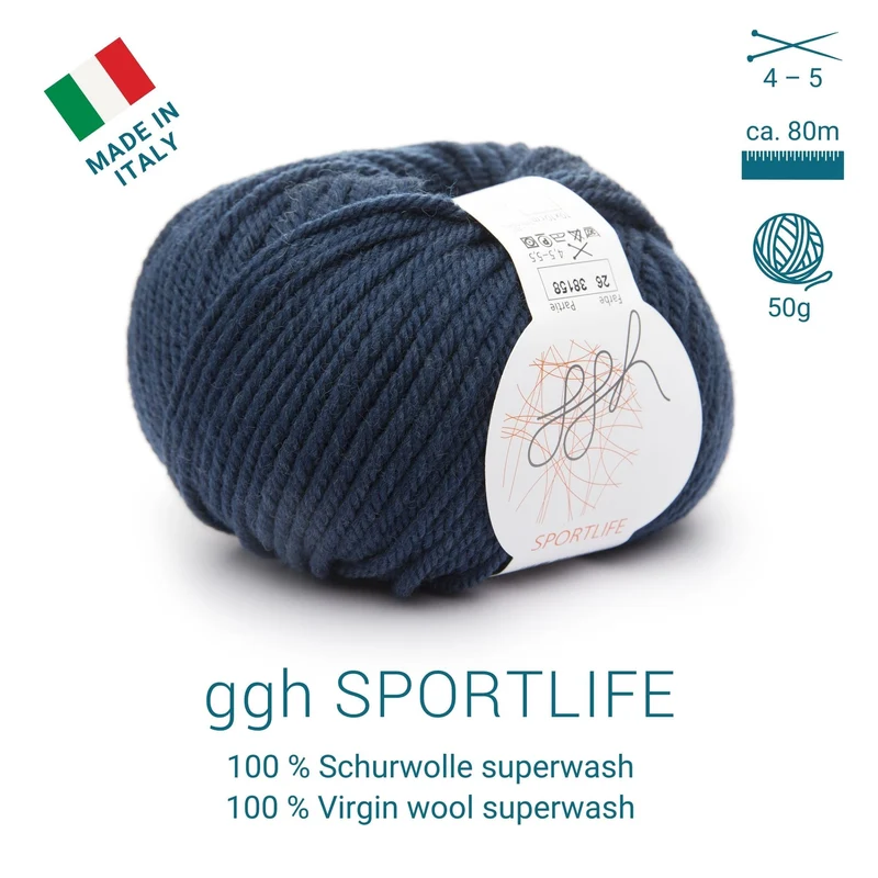 ggh Sportlife | Schurwolle | 80m/50g | 026 - Entenblau
