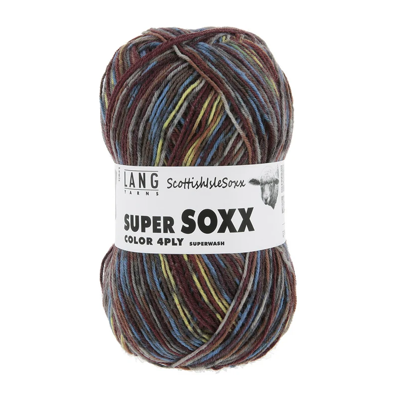 Lang Yarns Super Soxx Color 4-fach 573 Blau/Gelb 1154 Lewis