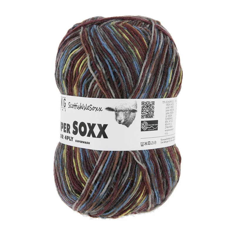 Lang Yarns Super Soxx Color 4-fach 573 Blau/Gelb 1154 Lewis