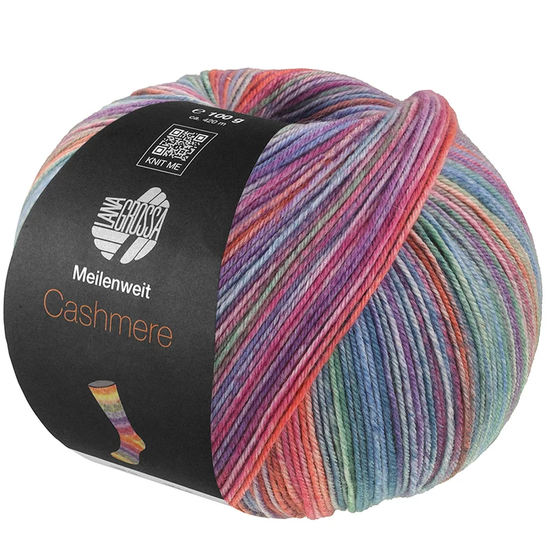 Lana Grossa Meilenweit 100 Cashmere Inverno 124 Jade/Petrol/Türkis/Terrakotta/Fuchsia/Hellblau/Blau/Rot/Rosa/Pflaume/Rotviolett