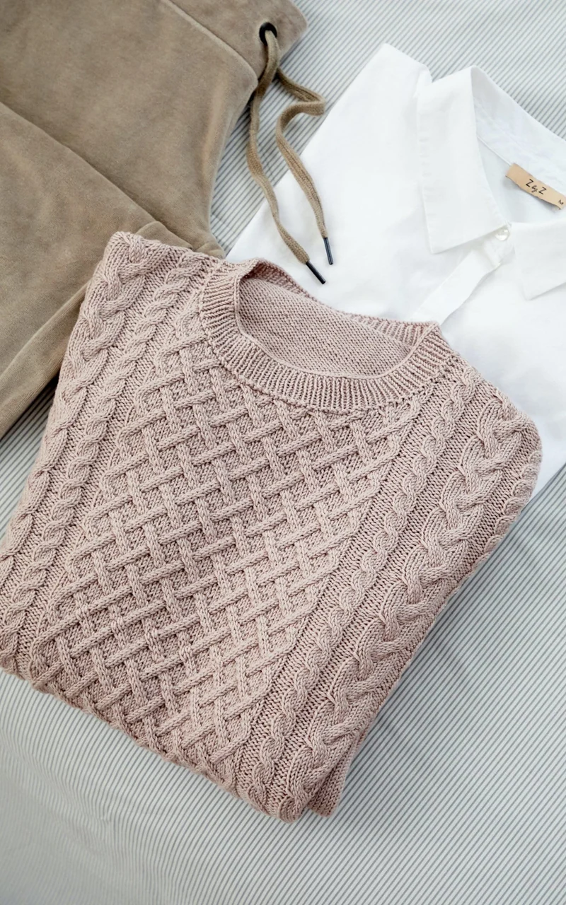 Zopfpullover - COOL WOOL - Strickset