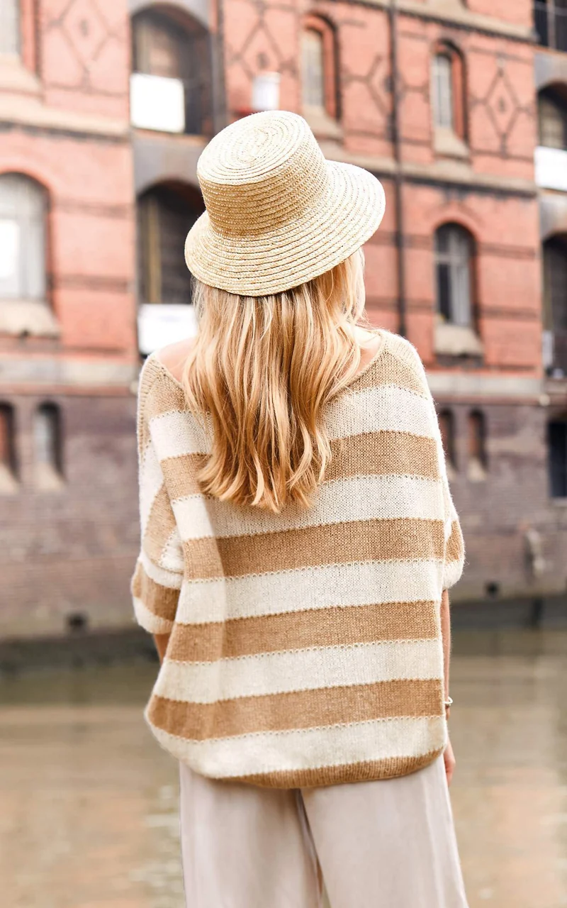 Lässiger Streifenpullover - ECOPUNO - Strickset