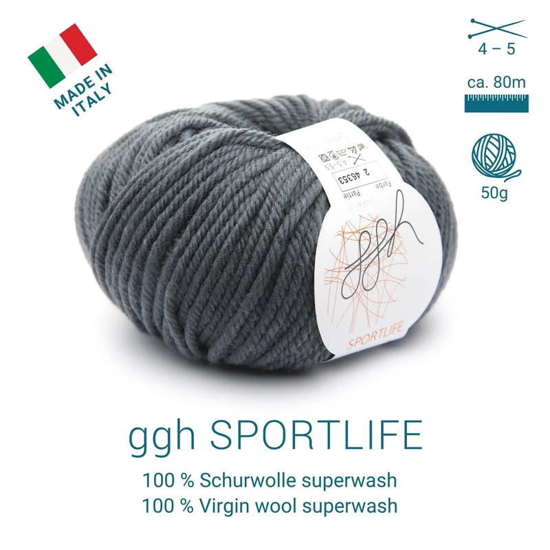 ggh Sportlife Box | Set mit 300g (6x50g) | 002 – Flanelgrau