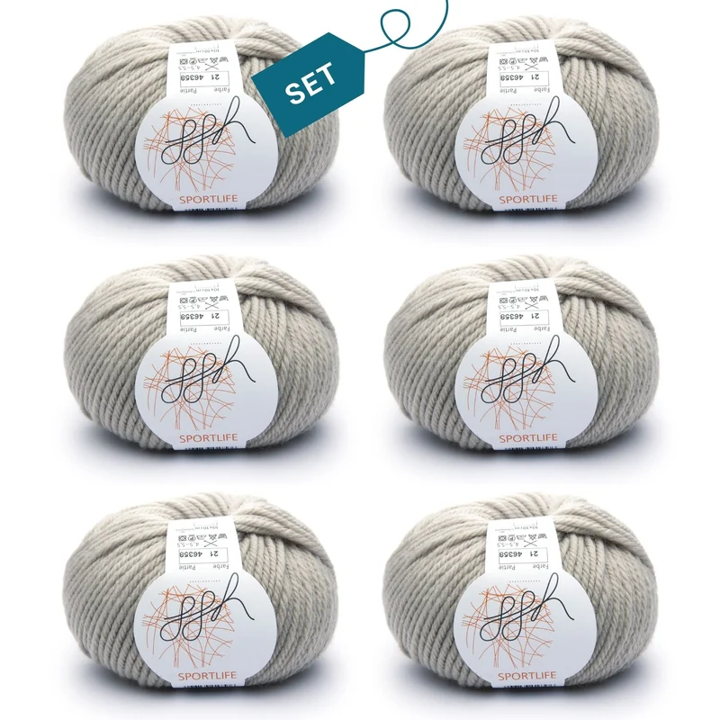 ggh Sportlife Box | Set mit 300g (6x50g) | 021 – Helles Beige