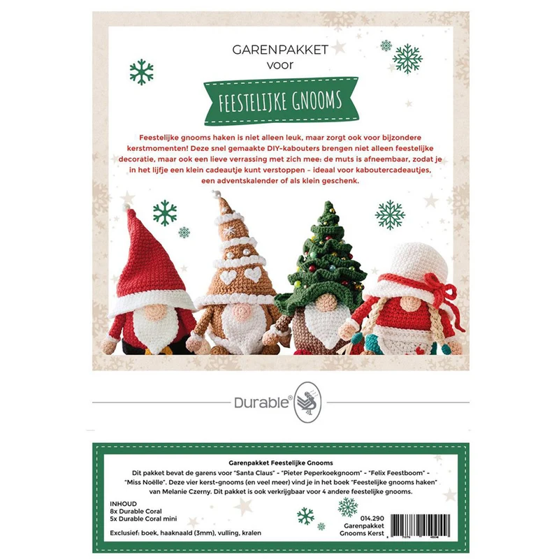 Festliche Gnome häkeln – Garnpaket „Weihnachtsgnome“ zum Buch „Festliche Gnome“