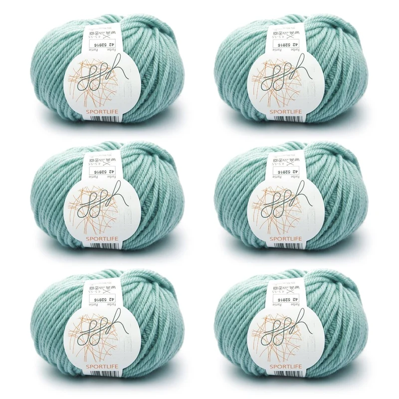 ggh Sportlife Box | Set mit 300g (6x50g) | 042 Mintgrün