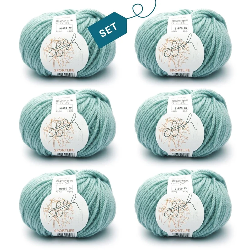 ggh Sportlife Box | Set mit 300g (6x50g) | 042 Mintgrün