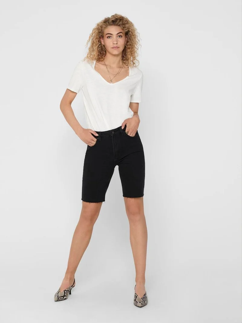 ONLEMILY HW LONG SHORTS RAW BB MAS0033
